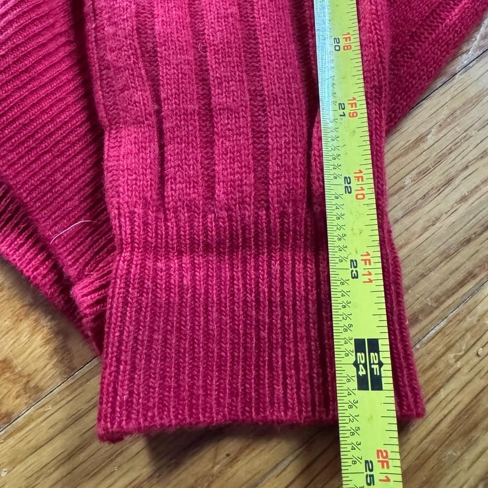 Barneys New York Deep Red Ribbed Sweater - Picture 6 of 8